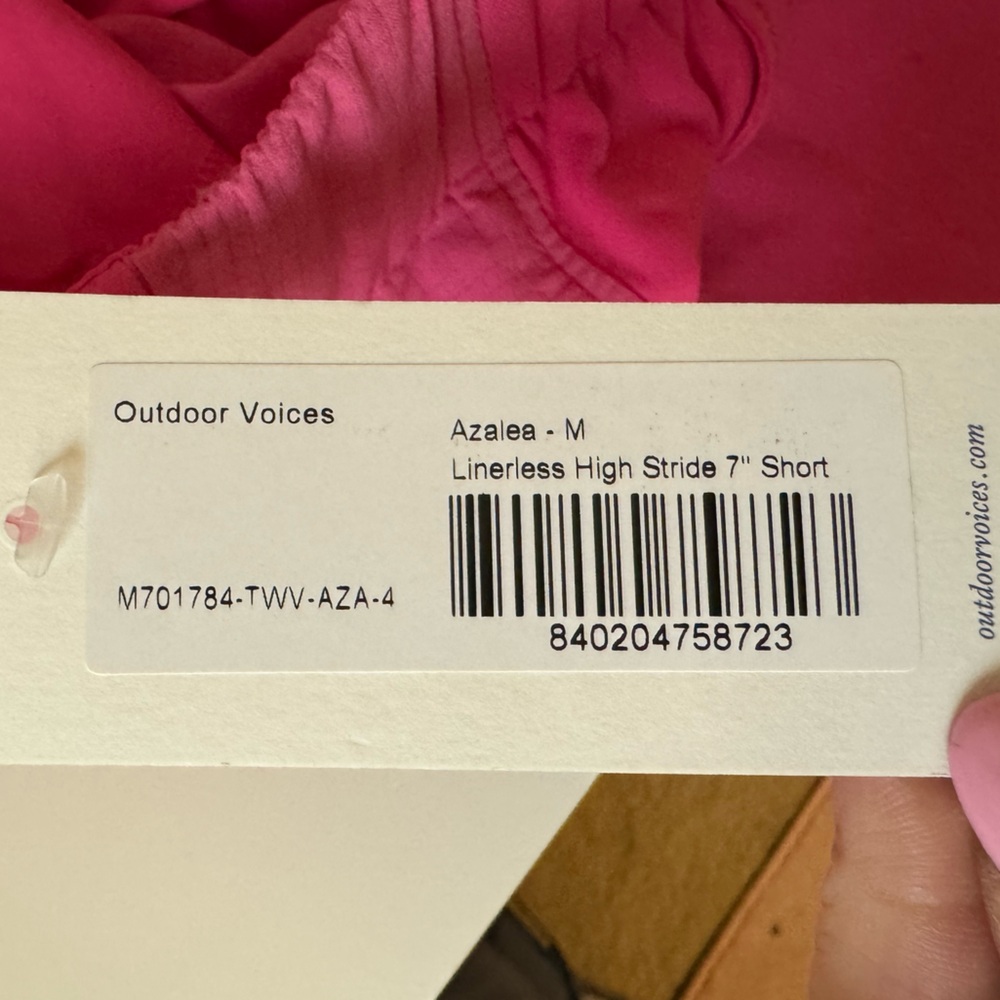 Outdoor Voices NWT Azalea Linerless High Stride 5" Short Size M - Picture 8 of 16